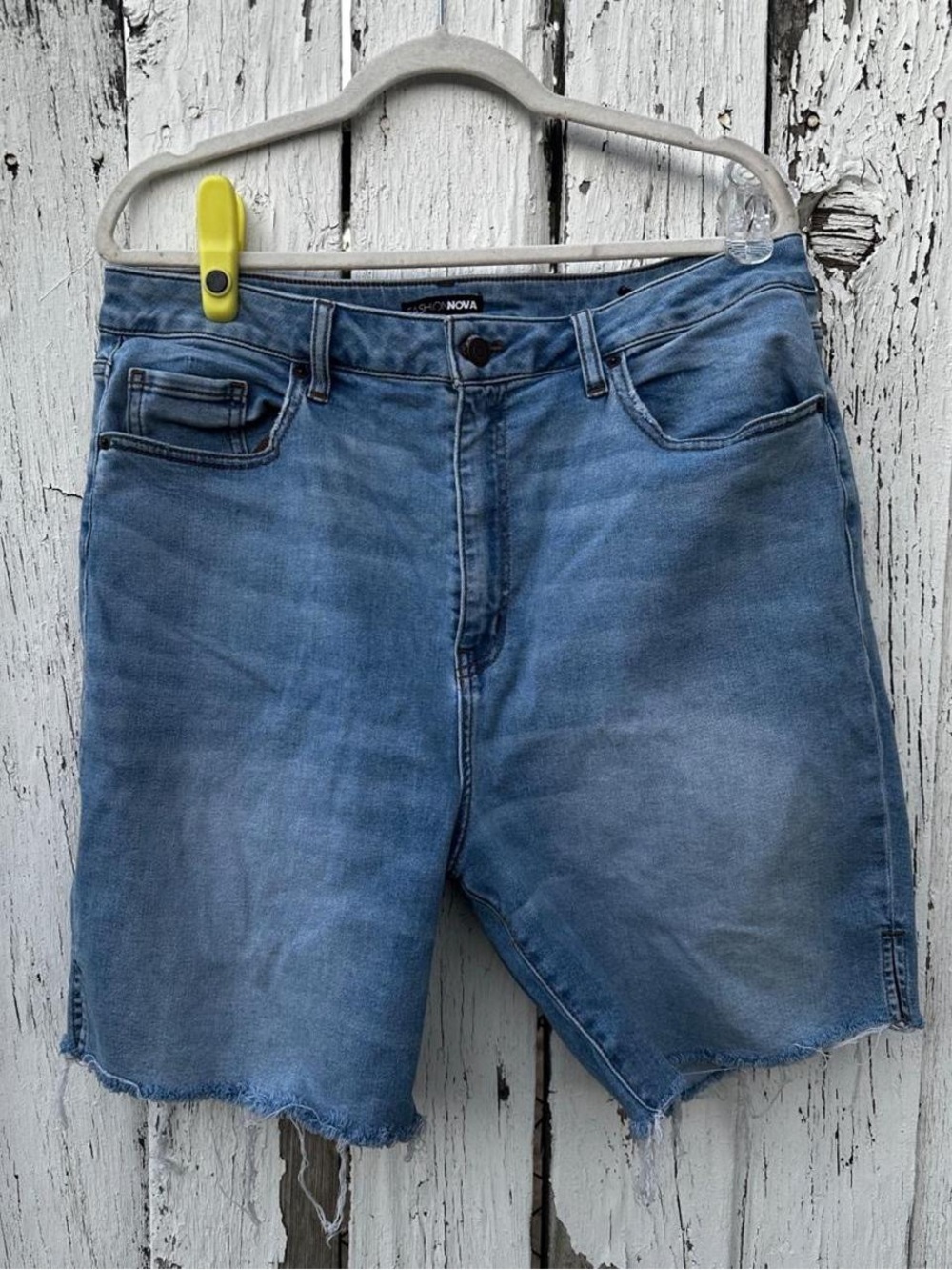 Fashion Nova Light Blue Denim Bermuda Shorts